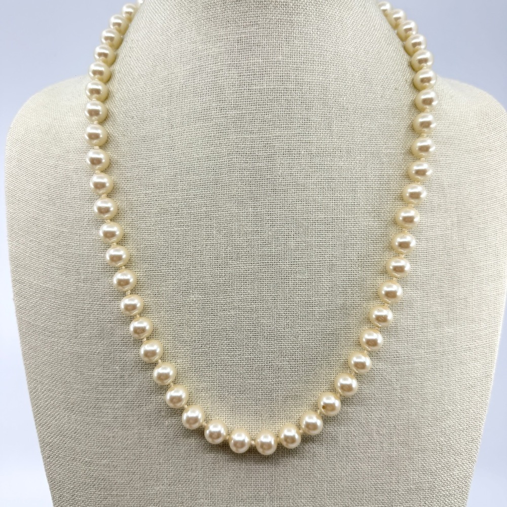 Elegant Faux Pearl Strand Necklace - Minimalist Boho Wedding Accessory